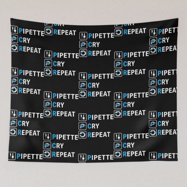 Item preview, Pcr Pipette Cry Repeat Funny Design For Dna Biotechnology Lab Scientists designed and sold by giffywallss.