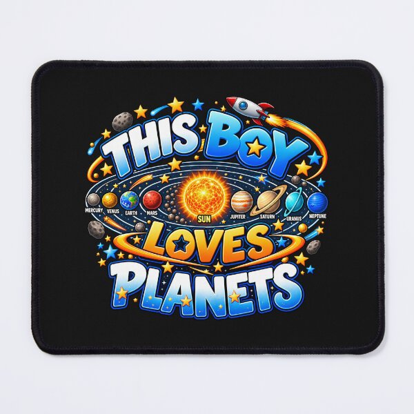 Item preview, This Boy Loves Planets Space System Lover Retro Solar designed and sold by Genius Geek.