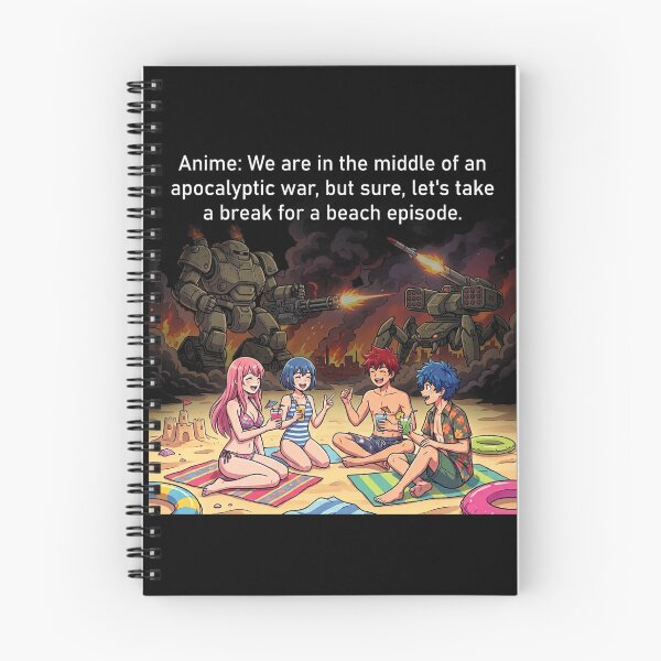 Item preview, We are in the middle of an apocalyptic war, but sure, let's take a break for a beach episode. designed and sold by jrzvibe.