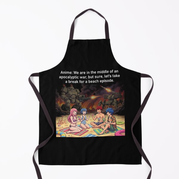 Item preview, We are in the middle of an apocalyptic war, but sure, let's take a break for a beach episode. designed and sold by jrzvibe.
