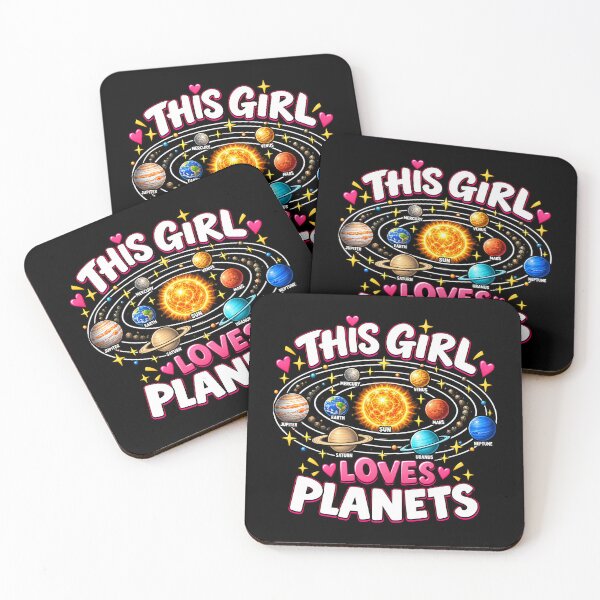 Item preview, This Girl Loves Planets Space System Lover Retro Solar designed and sold by Genius Geek.