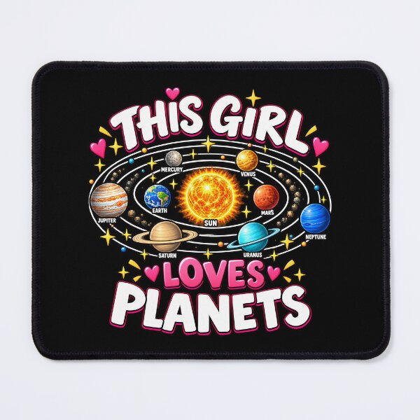 Item preview, This Girl Loves Planets Space System Lover Retro Solar designed and sold by Genius Geek.