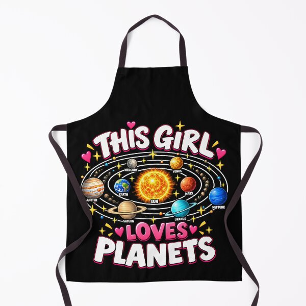 Item preview, This Girl Loves Planets Space System Lover Retro Solar designed and sold by Genius Geek.