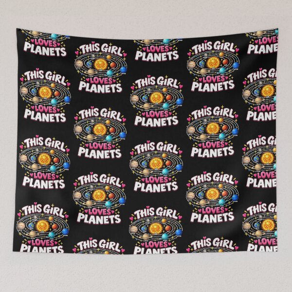 Item preview, This Girl Loves Planets Space System Lover Retro Solar designed and sold by Genius Geek.