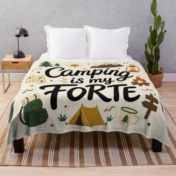 Item preview, Camping Is My Forte designed and sold by Rosie's Wildflower Boutique.