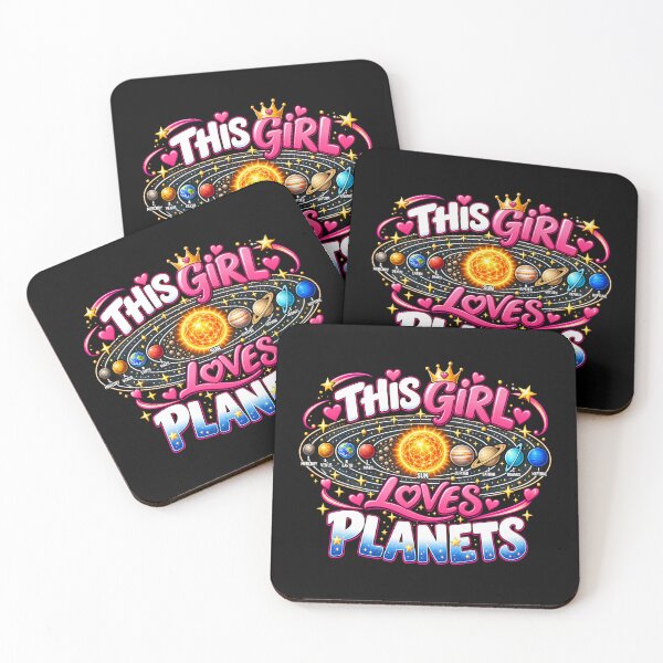 Item preview, This Girl Loves Planets Space System Lover Retro Solar designed and sold by Genius Geek.