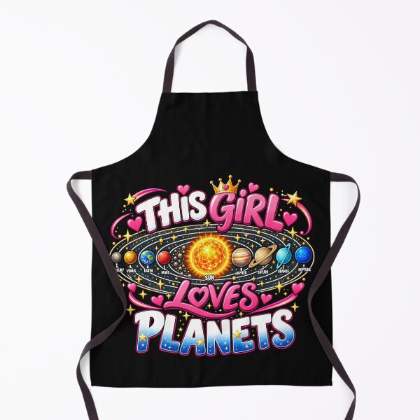 Item preview, This Girl Loves Planets Space System Lover Retro Solar designed and sold by Genius Geek.