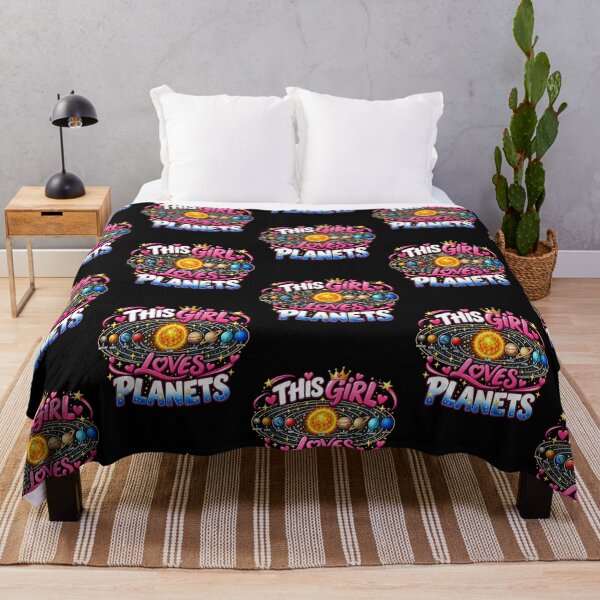 Item preview, This Girl Loves Planets Space System Lover Retro Solar designed and sold by Genius Geek.