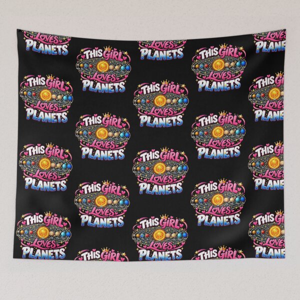 Item preview, This Girl Loves Planets Space System Lover Retro Solar designed and sold by Genius Geek.