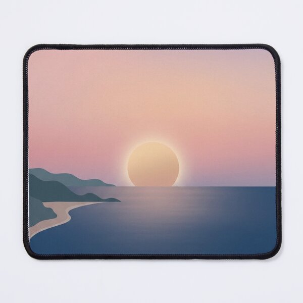 Item preview, Setting Sun Horizon Print | Minimalist Coastal Gradient designed and sold by Zaramodo.