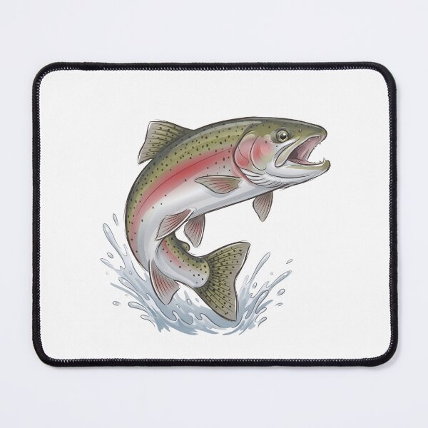 Item preview, Dynamic Leaping Rainbow Trout Fishing Graphic designed and sold by NobleCast .