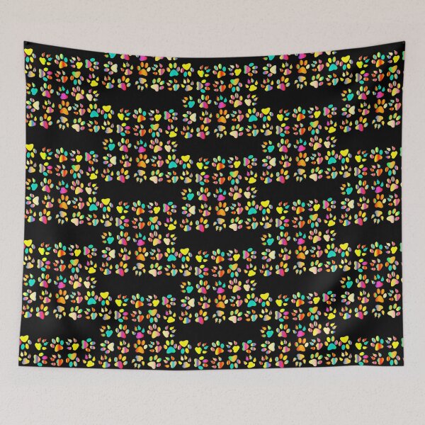 Item preview, Cute Colourful Animal Footprint Pattern designed and sold by DesignMustangd.
