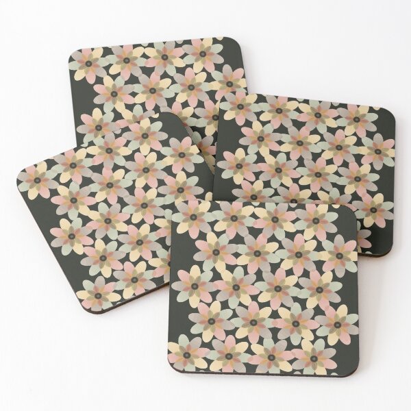 Item preview, 70s Retro Psychedelic Floral Bloom Overlay Geometric Grid Pattern designed and sold by KungPowUnicorn.
