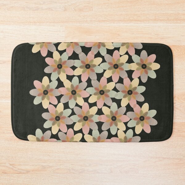 Item preview, 70s Retro Psychedelic Floral Bloom Overlay Geometric Grid Pattern designed and sold by KungPowUnicorn.