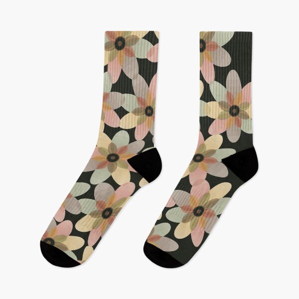 Item preview, 70s Retro Psychedelic Floral Bloom Overlay Geometric Grid Pattern designed and sold by KungPowUnicorn.