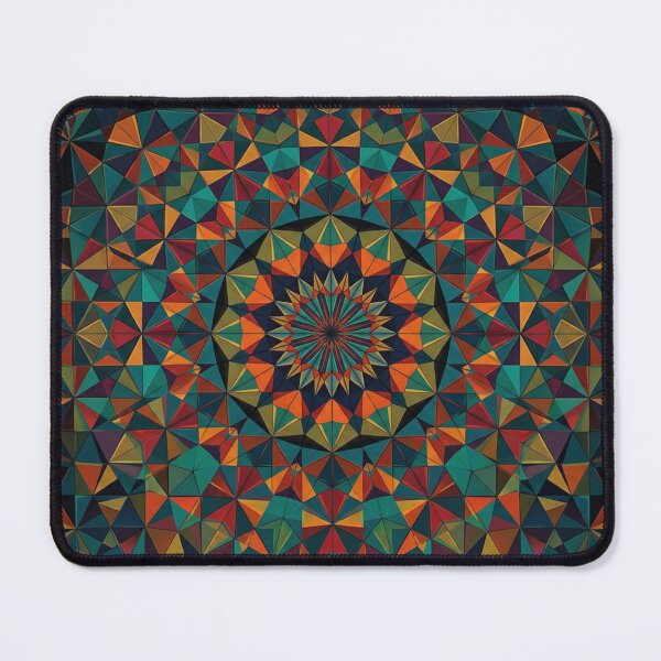 Item preview, Symmetrical Kaleidoscopic Triangles in Vibrant Geometric Harmony designed and sold by Solomon-Ent-144.
