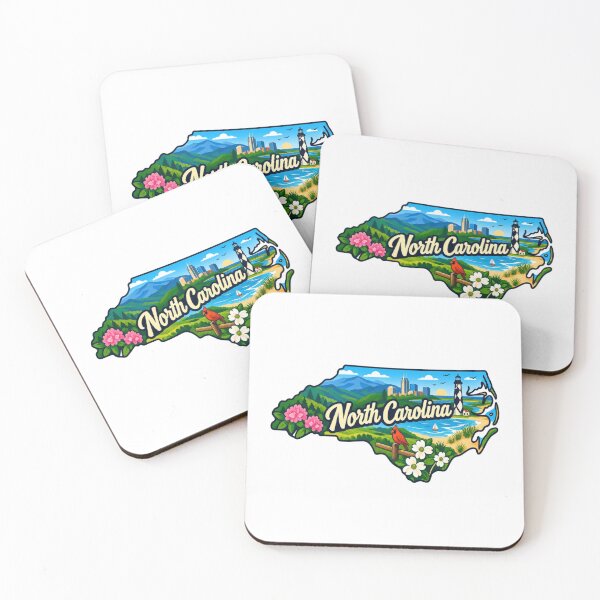 Item preview, North Carolina State Map designed and sold by Myra365Art.