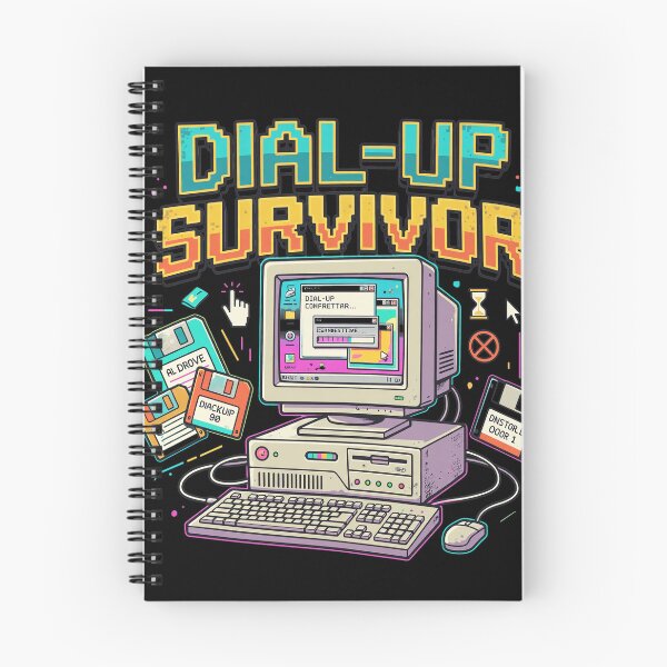 Aperçu de l'œuvre Survivor du modem 56k en pixel art rétro créée et vendue par Priscillardman.