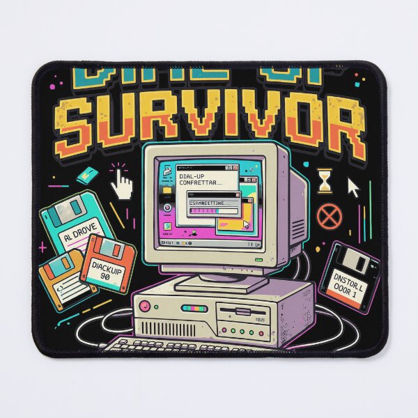 Item preview, Dial Up Survivor Retro Computer Pixel Art designed and sold by Priscillardman.