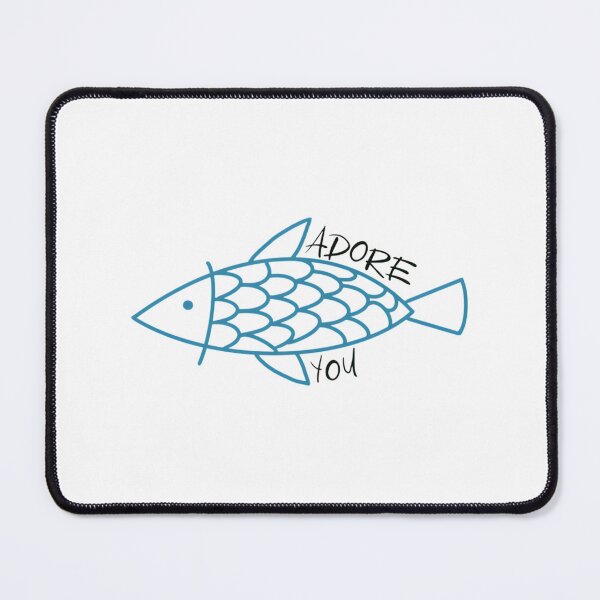 Item preview, Adore You Cute Fish Illustration with Heart Design for Ocean Lovers designed and sold by blackhorizon.