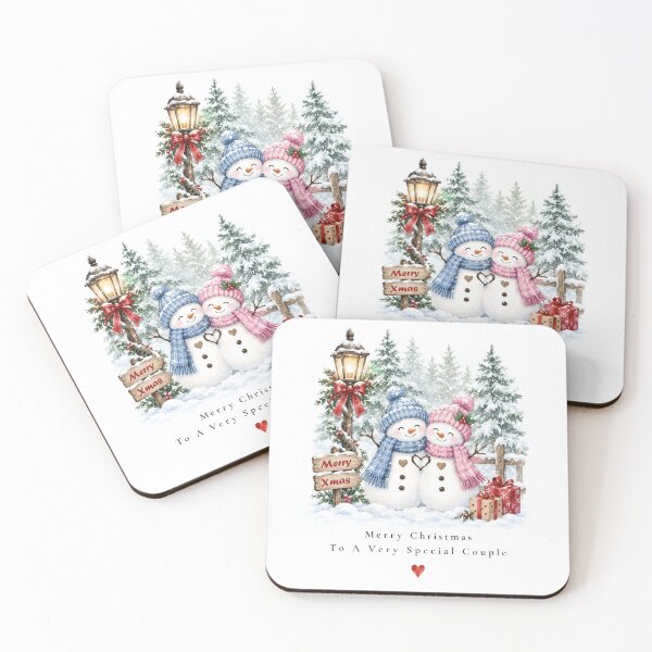 Item preview, Special Couple Christmas Card | Snowman Christmas Card designed and sold by Aesthetic-Avenue.