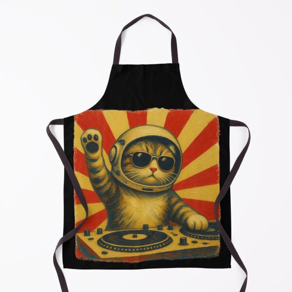 Item preview, DJ Cat Astronaut Space Cats Retro Music Lover Design designed and sold by Genius Geek.
