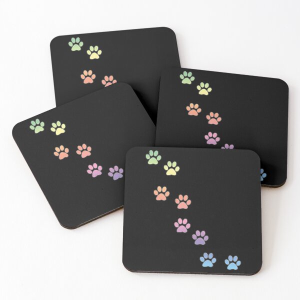 Item preview, Paw Prints Pastel Colors - Rainbow designed and sold by DesignMustangd.