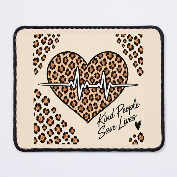 Item preview, Leopard Print Heart ECG Healthcare Throw Blanket designed and sold by ClinicalHubs.