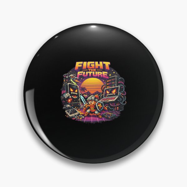 Item preview, Retro Pixel Art Knight Fights Future Tech designed and sold by Priscillardman.