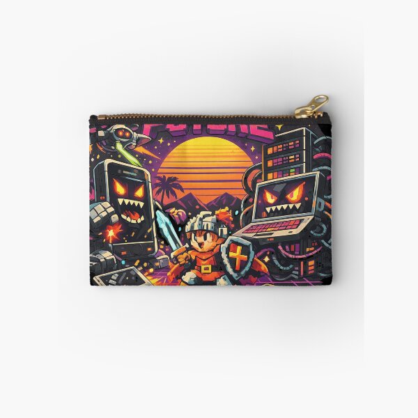 Item preview, Retro Pixel Art Knight Fights Future Tech designed and sold by Priscillardman.