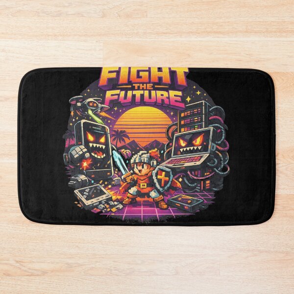 Item preview, Retro Pixel Art Knight Fights Future Tech designed and sold by Priscillardman.