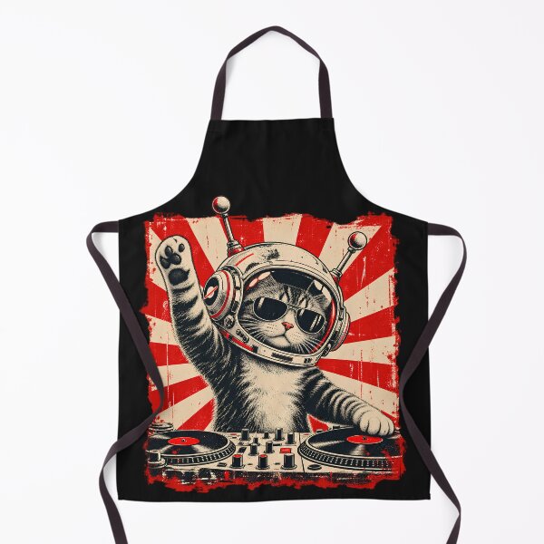 Item preview, DJ Cats Astronaut Space Cat Retro Music Lover Design designed and sold by Genius Geek.