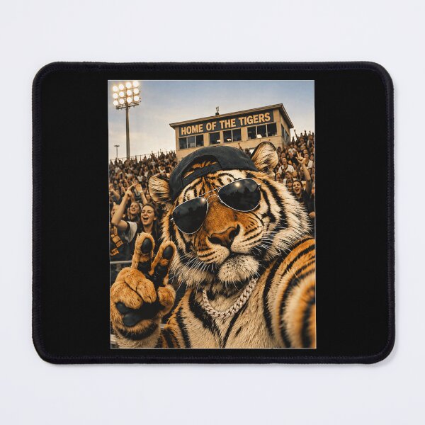 Item preview, Funny Cool Tiger Selfie Mascot Gold Chain Game Day Football designed and sold by Altenpendinton.