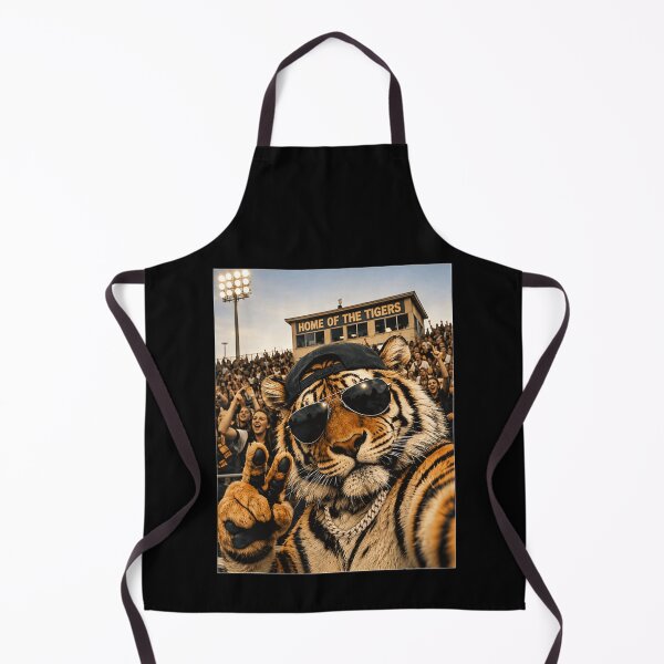 Item preview, Funny Cool Tiger Selfie Mascot Gold Chain Game Day Football designed and sold by Altenpendinton.