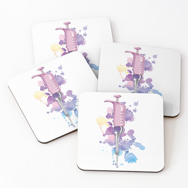 Item preview, Pipette Micropipette Pcr Crispr Dna Watercolour Splash Design designed and sold by giffywallss.