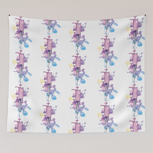 Aperçu de l'œuvre Pipette Micropipette PCR CRISPR ADN Design aquarelle créée et vendue par giffywallss.