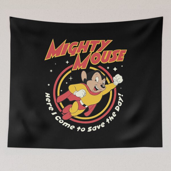 Item preview, Mighty Mouse Here I Come Save The Day Flying Retro designed and sold by Priscillardman.