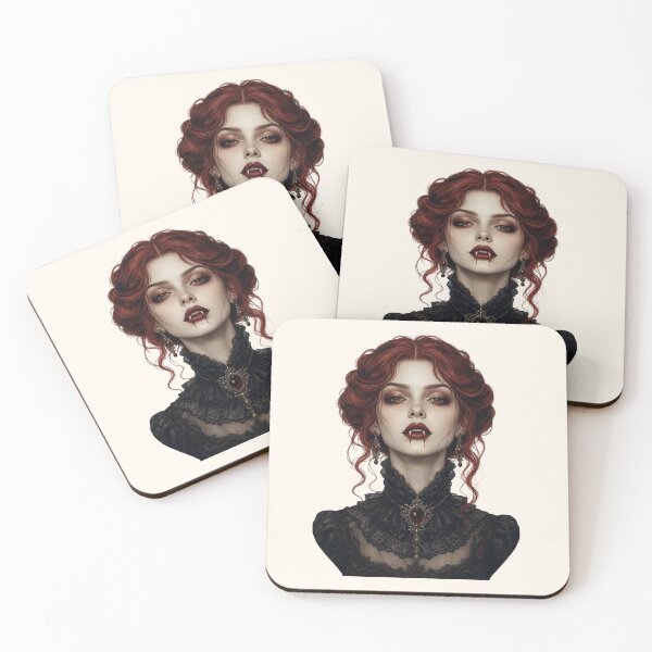 Item preview, Vampire Girl – Gothic Redhead Vampire Portrait designed and sold by SweetLilith.