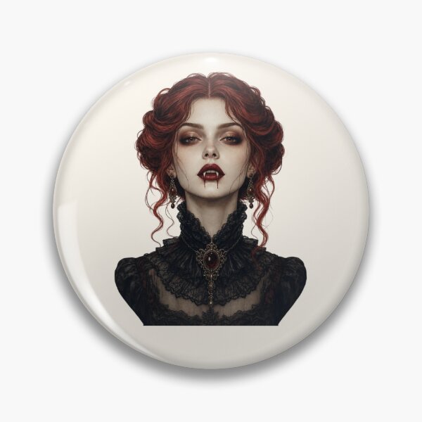 Item preview, Vampire Girl – Gothic Redhead Vampire Portrait designed and sold by SweetLilith.