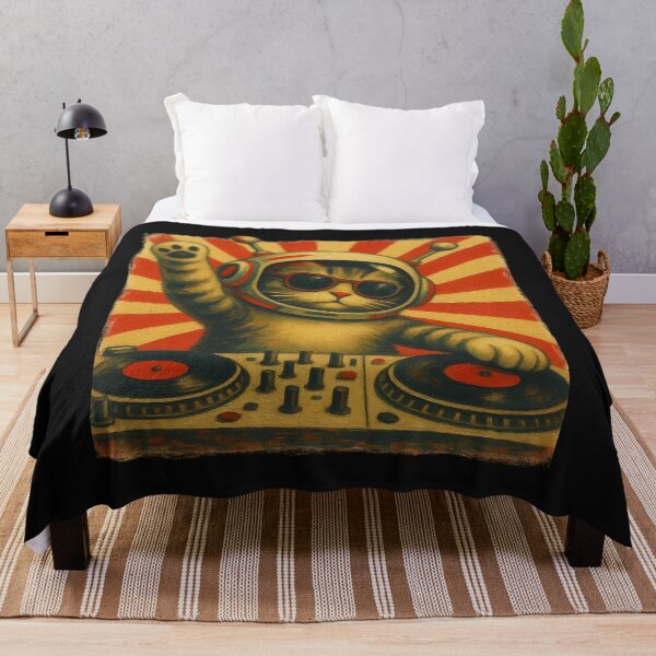Item preview, DJ Cats Astronaut Space Cat Retro Music Lover Design designed and sold by Genius Geek.
