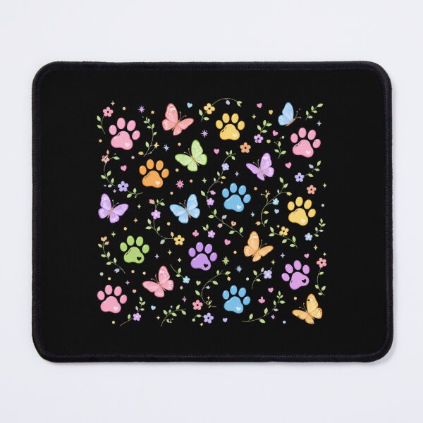 Item preview, Rainbow Paw Cat Butterfly Garden Pattern designed and sold by DesignMustangd.