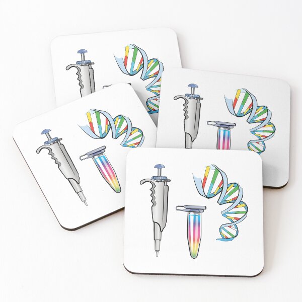 Item preview, Qpcr Pattern With Dna Pipetter And Pcr Reaction Tube designed and sold by giffywallss.