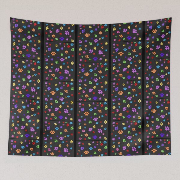 Item preview, Rainbow Paw Prints  Cat Pattern designed and sold by DesignMustangd.