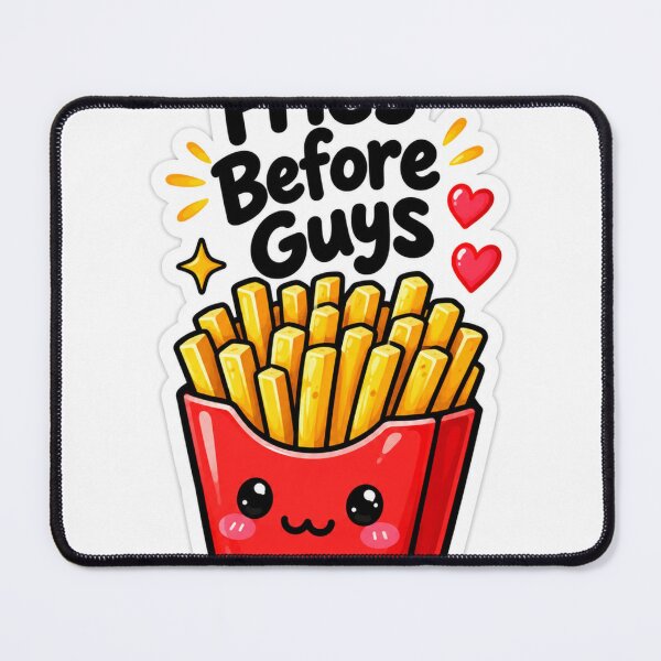 Item preview, Fries Before Guys – Funny French Fries Sticker designed and sold by Kushwaha18.