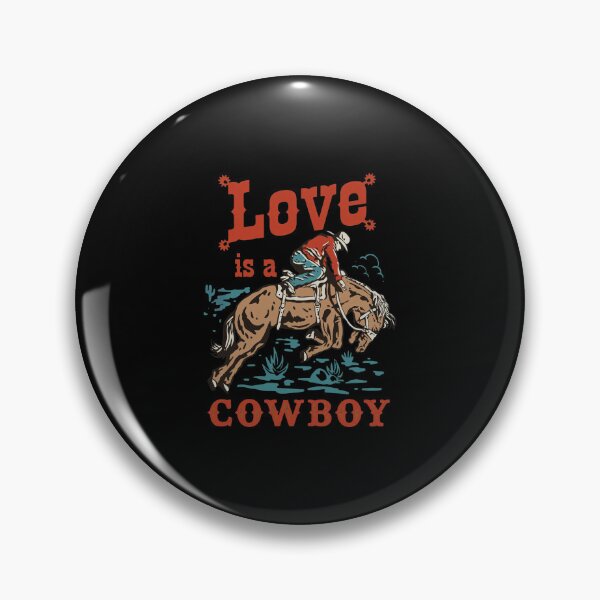 Artikelvorschau, Liebe ist ein Cowboy Vintage Rodeo Bucking Horse Art entworfen und verkauft von Priscillardman.