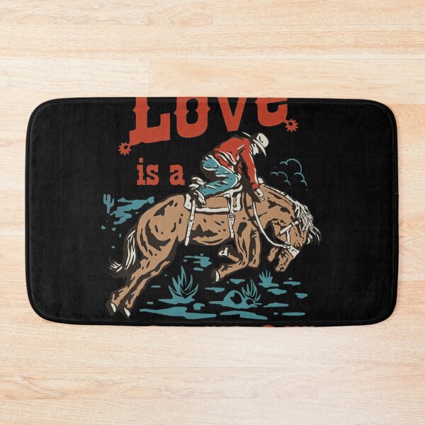 Item preview, Love is a Cowboy Vintage Rodeo Bucking Horse Art designed and sold by Priscillardman.
