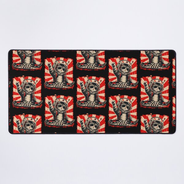 Item preview, DJ Cats Astronaut Space Cat Retro DJ deck Music Lover Design designed and sold by Genius Geek.