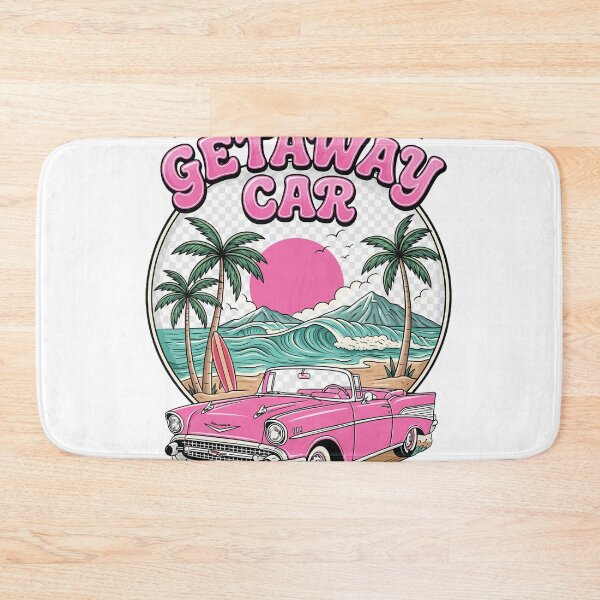 Item preview, Getaway Car Retro Beach Palm Tree Vintage Convertible designed and sold by Priscillardman.
