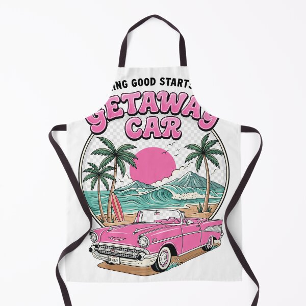 Item preview, Getaway Car Retro Beach Palm Tree Vintage Convertible designed and sold by Priscillardman.