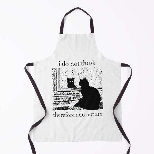 Item preview, I Do Not Think Therefore I Do Not Am Cat Design, Funny Vintage Goth Emo Style designed and sold by Fibi-studio.